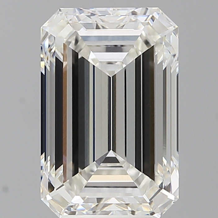 5.01 Carat Emerald Shaped, Ideal Cut, F Color, VVS2 Clarity, IGI Certified Lab Grown Diamond