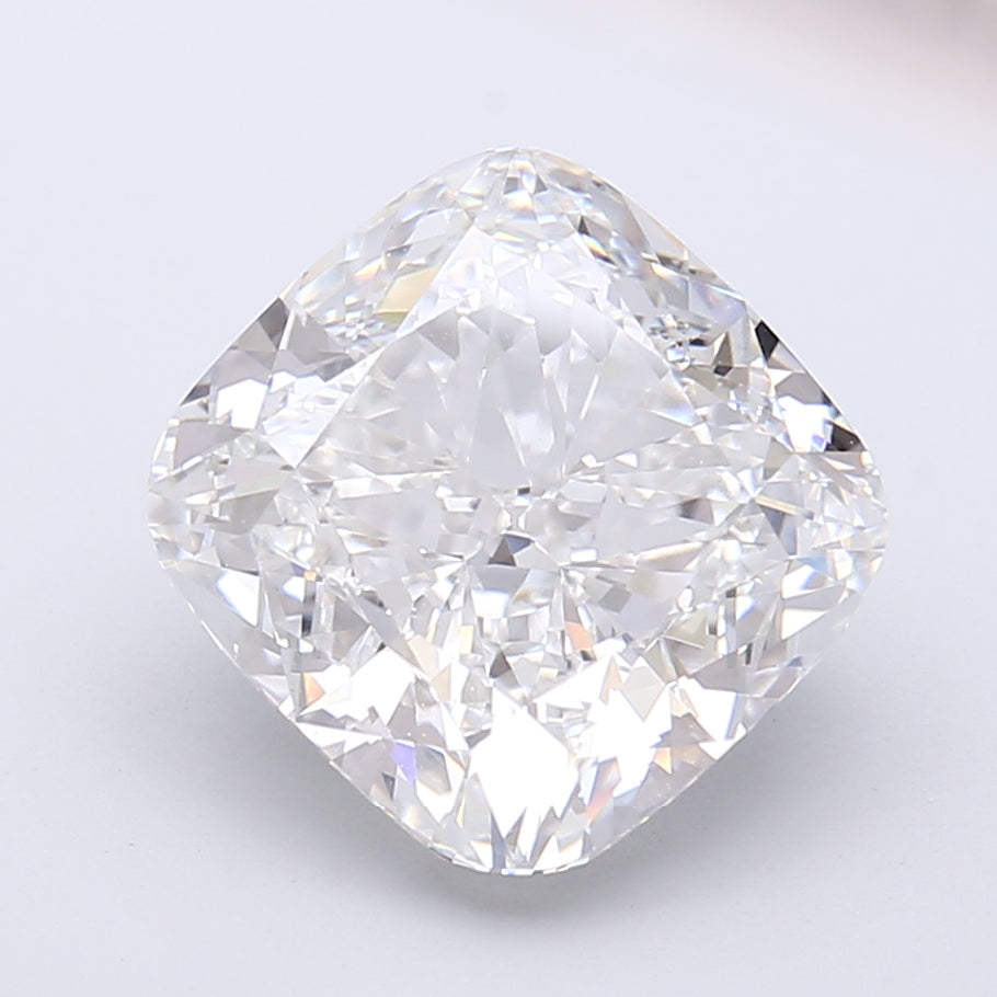6.11 Carat Cushion Shaped, Very Good Cut, E Color, VVS2 Clarity, IGI Certified Lab Grown Diamond