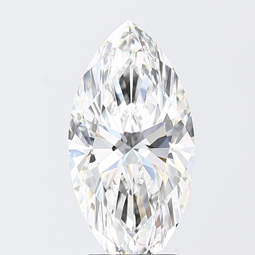 3.10 Carat Marquise Shaped, Ideal Cut, E Color, VVS2 Clarity, IGI Certified Lab Grown Diamond
