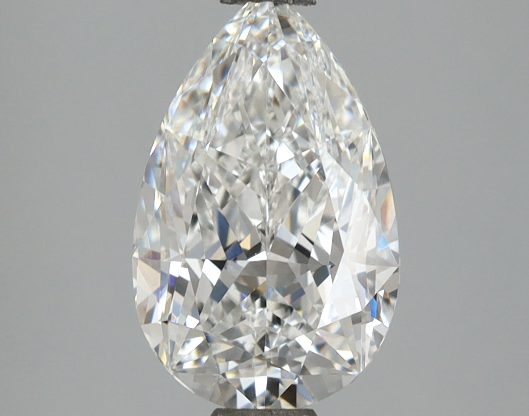 2.60 Carat Pear Shaped, Excellent Cut, E Color, VVS2 Clarity, IGI Certified Lab Grown Diamond