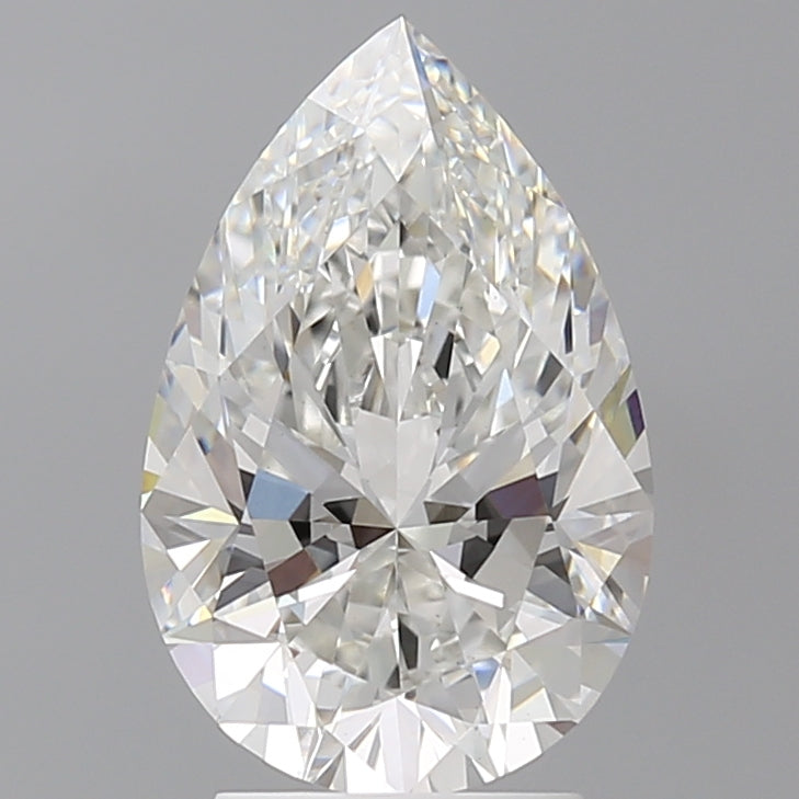 3.09 Carat Pear Shaped, Ideal Cut, F Color, VS1 Clarity, IGI Certified Lab Grown Diamond