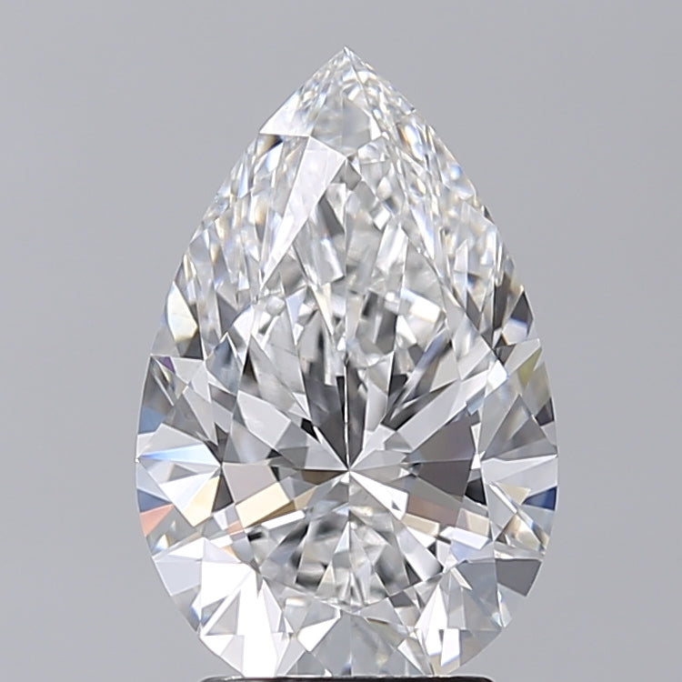 3.02 Carat Pear Shaped, Excellent Cut, E Color, VS1 Clarity, IGI Certified Lab Grown Diamond