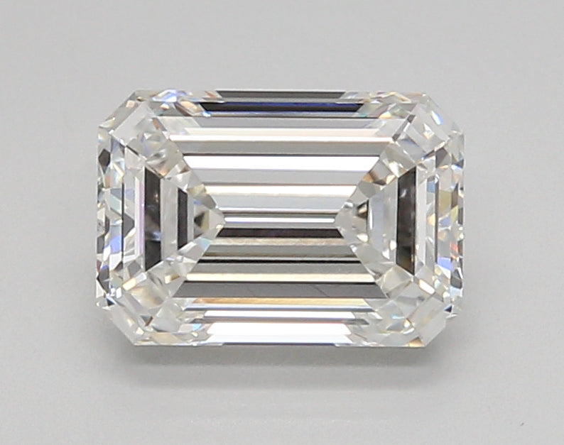 2.05 Carat Emerald Shaped, Ideal Cut, E Color, VVS2 Clarity, IGI Certified Lab Grown Diamond