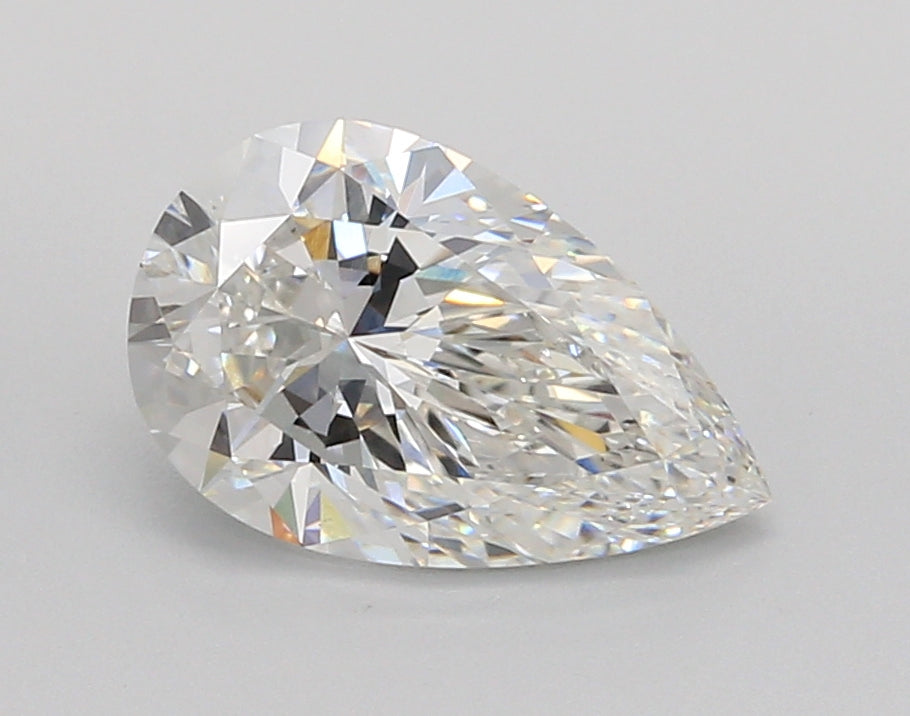 2.06 Carat Pear Shaped, Ideal Cut, F Color, VVS2 Clarity, IGI Certified Lab Grown Diamond