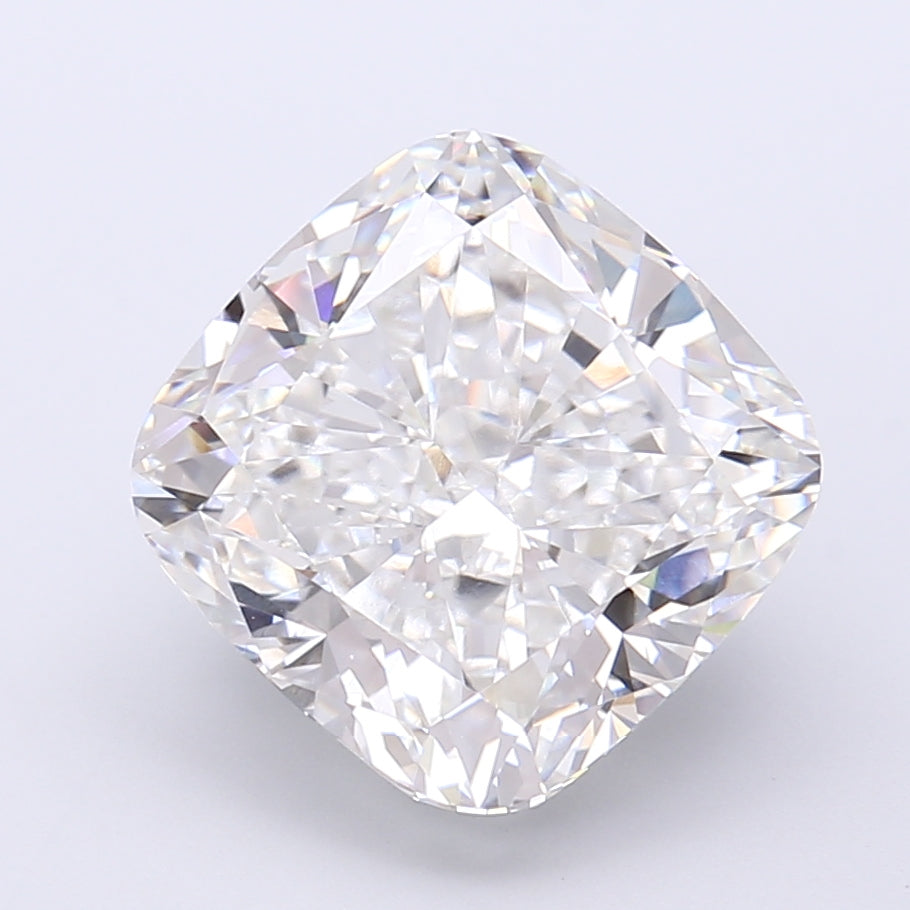 6.53 Carat Cushion Shaped, Very Good Cut, F Color, VVS2 Clarity, IGI Certified Lab Grown Diamond