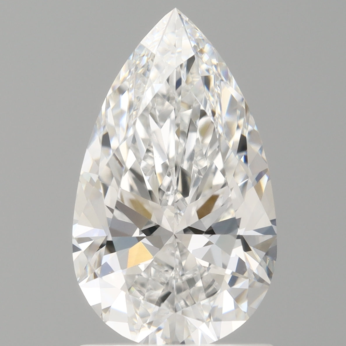 1.52 Carat Pear Shaped, Ideal Cut, D Color, VVS2 Clarity, IGI Certified Lab Grown Diamond