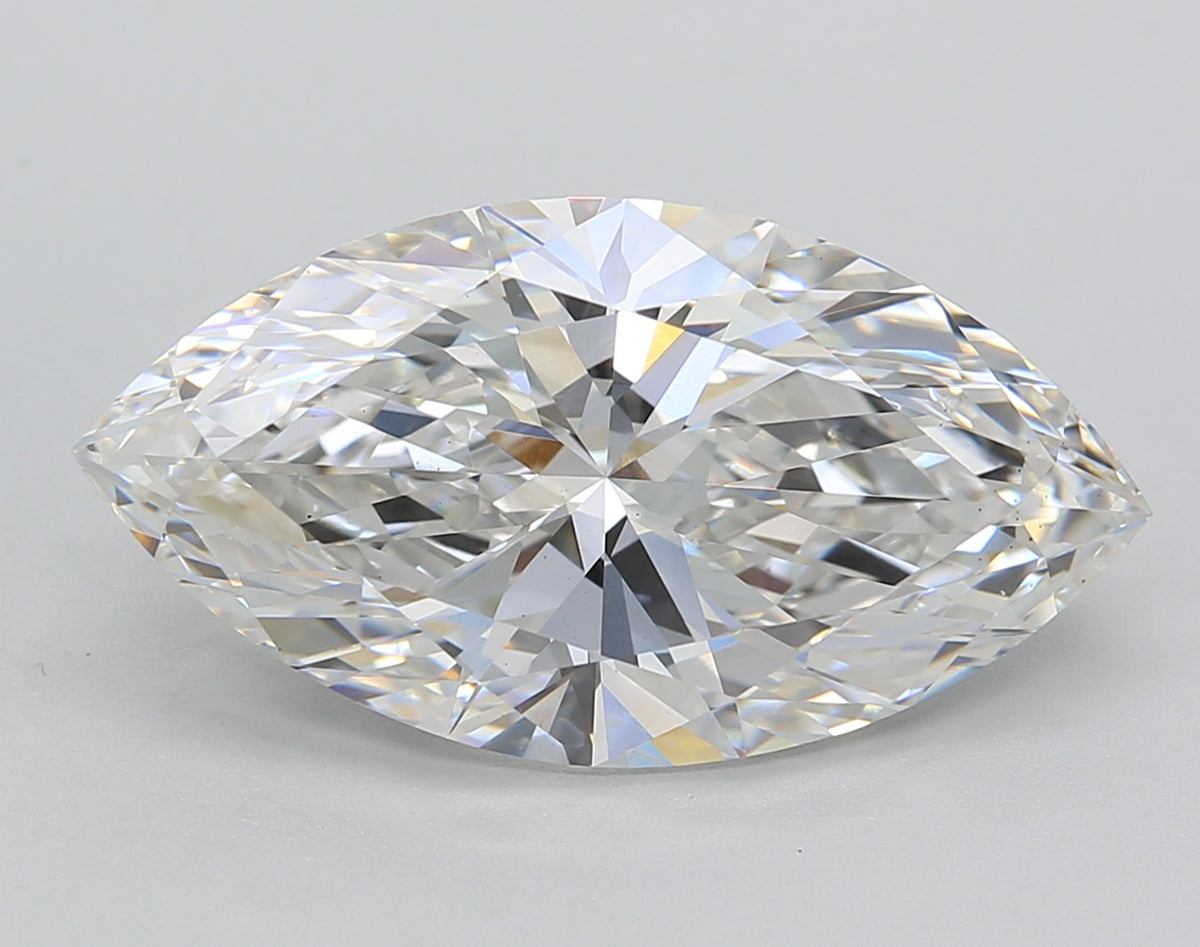 6.41 Carat Marquise Shaped, Ideal Cut, F Color, VS2 Clarity, IGI Certified Lab Grown Diamond