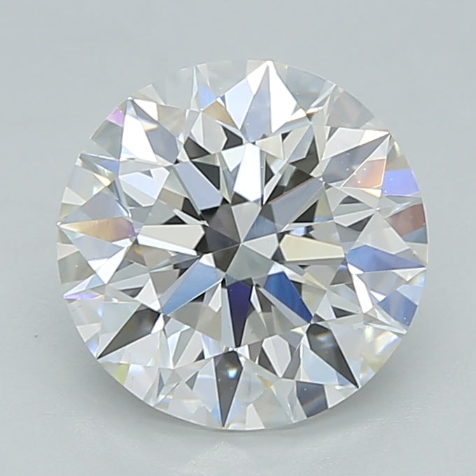 2.04 Carat Round Shaped, Excellent Cut, F Color, VVS2 Clarity, IGI Certified Lab Grown Diamond