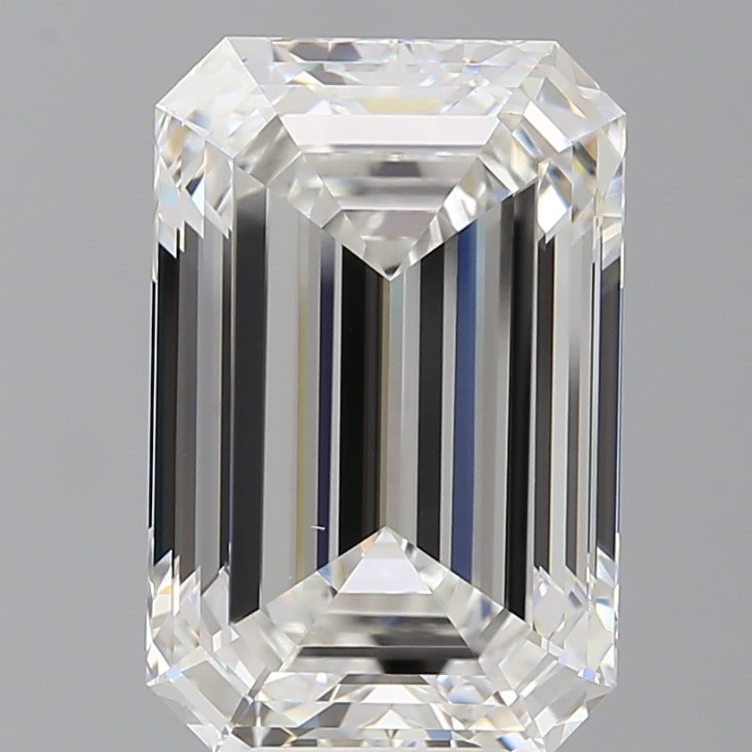 7.93 Carat Emerald Shaped, Ideal Cut, E Color, VS1 Clarity, IGI Certified Lab Grown Diamond