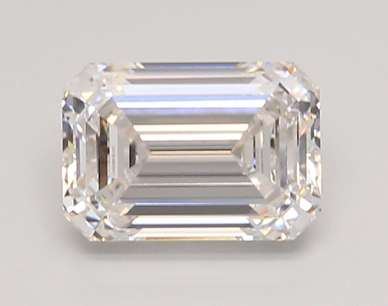 2.09 Carat Emerald Shaped, Ideal Cut, F Color, VVS2 Clarity, IGI Certified Lab Grown Diamond