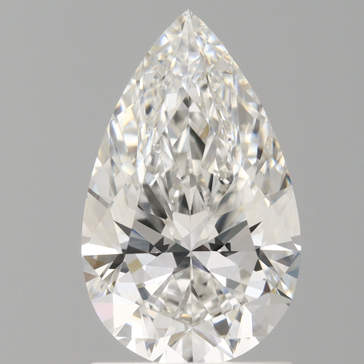 1.54 Carat Pear Shaped, Ideal Cut, F Color, VVS2 Clarity, IGI Certified Lab Grown Diamond