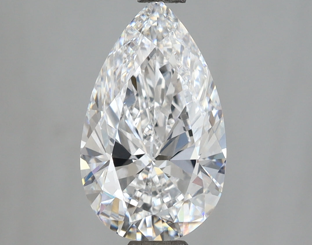 2.04 Carat Pear Shaped, Ideal Cut, D Color, VVS1 Clarity, IGI Certified Lab Grown Diamond