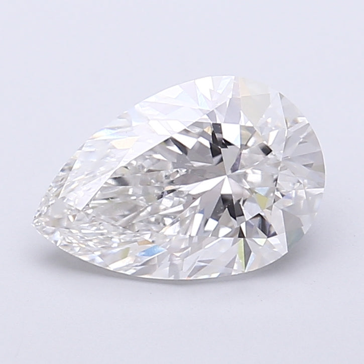 2.00 Carat Pear Shaped, Very Good Cut, E Color, VVS2 Clarity, IGI Certified Lab Grown Diamond