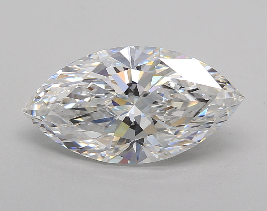 2.80 Carat Marquise Shaped, Excellent Cut, D Color, VVS2 Clarity, IGI Certified Lab Grown Diamond