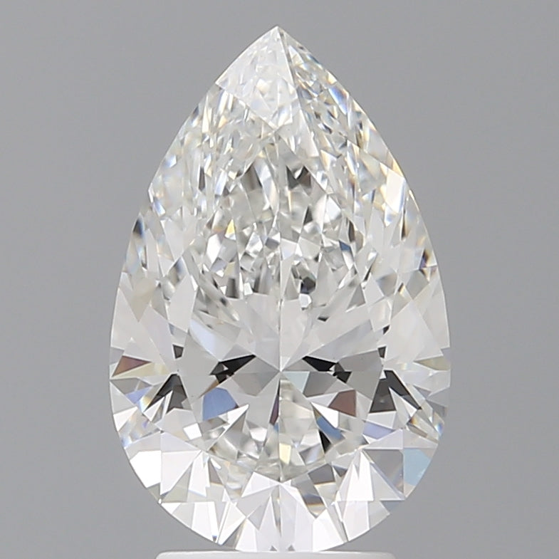 3.58 Carat Pear Shaped, Ideal Cut, F Color, VVS2 Clarity, IGI Certified Lab Grown Diamond