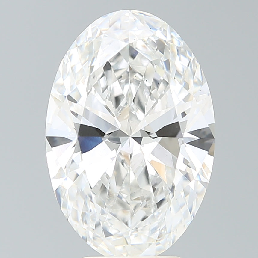 5.47 Carat Oval Shaped, Ideal Cut, F Color, VS2 Clarity, IGI Certified Lab Grown Diamond
