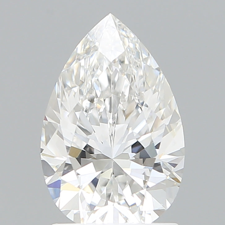1.59 Carat Pear Shaped, Excellent Cut, E Color, VVS2 Clarity, IGI Certified Lab Grown Diamond