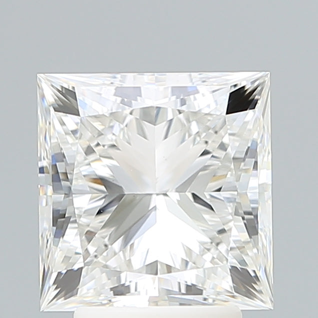 3.72 Carat Princess Shaped, Ideal Cut, F Color, VVS2 Clarity, IGI Certified Lab Grown Diamond