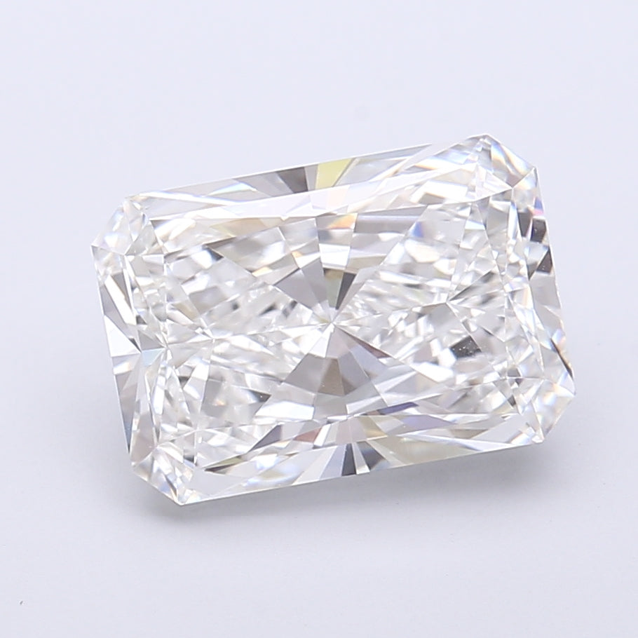 4.25 Carat Radiant Shaped, Very Good Cut, D Color, VVS2 Clarity, IGI Certified Lab Grown Diamond