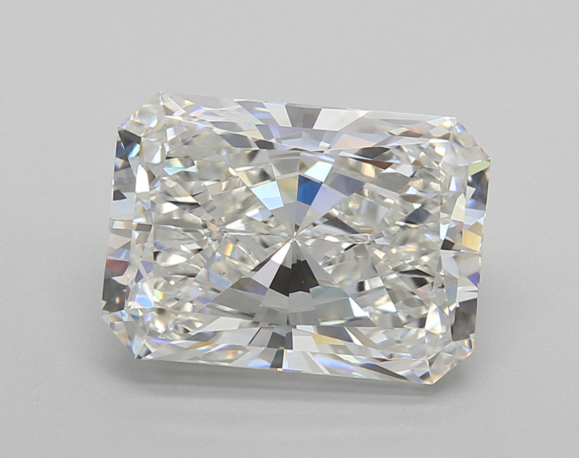 5.01 Carat Radiant Shaped, Excellent Cut, F Color, VS1 Clarity, IGI Certified Lab Grown Diamond