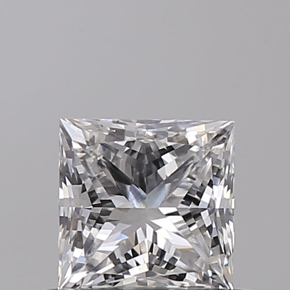 0.51 Carat Princess Shaped, Excellent Cut, E Color, VVS2 Clarity, IGI Certified Lab Grown Diamond