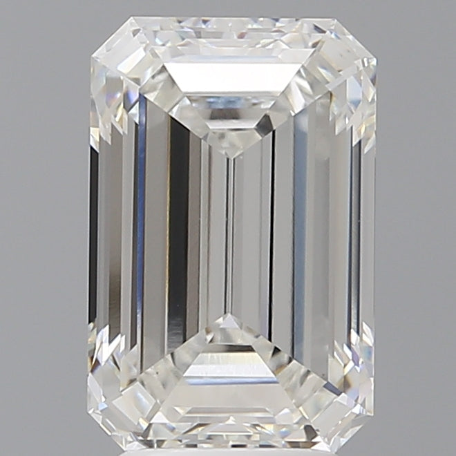 4.01 Carat Emerald Shaped, Ideal Cut, F Color, VVS2 Clarity, IGI Certified Lab Grown Diamond