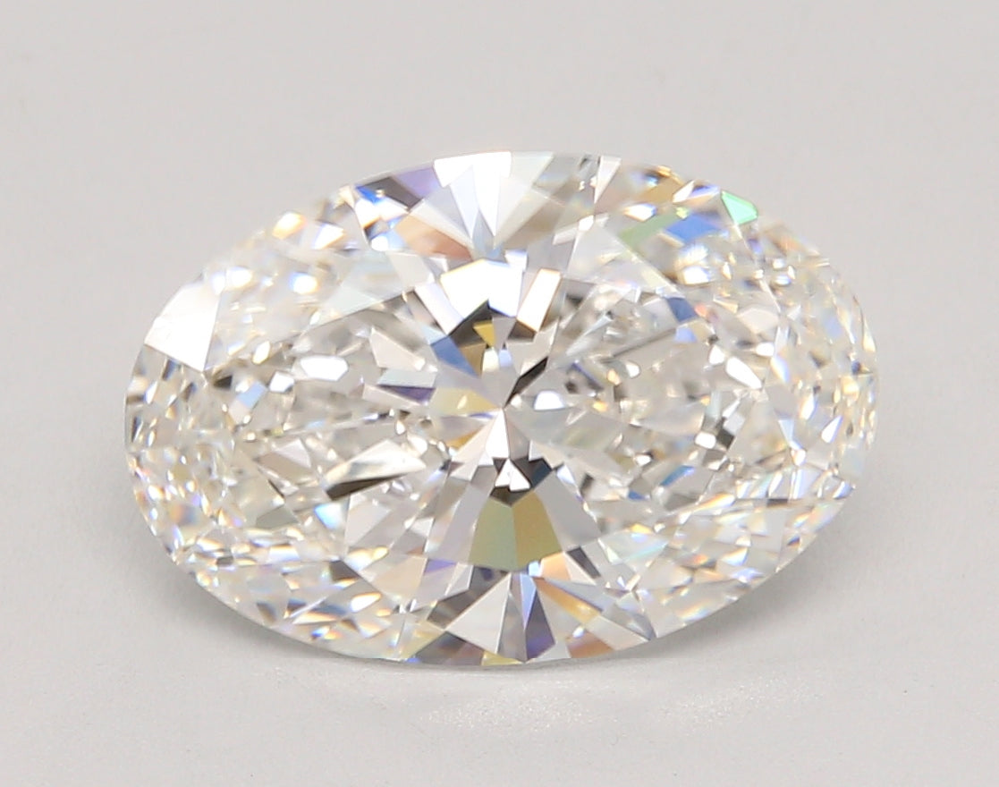 5.04 Carat Oval Shaped, Ideal Cut, F Color, VVS2 Clarity, IGI Certified Lab Grown Diamond