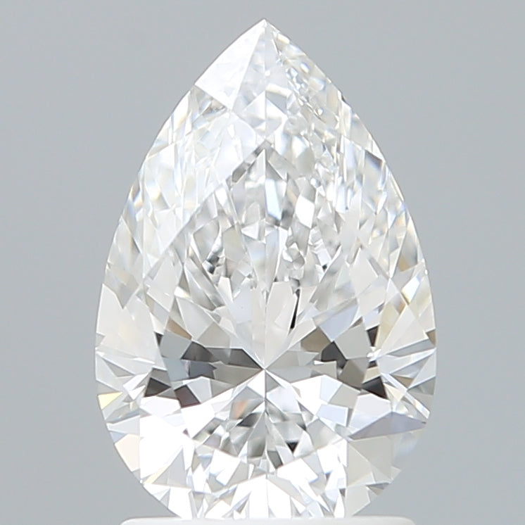 1.70 Carat Pear Shaped, Ideal Cut, D Color, VVS2 Clarity, IGI Certified Lab Grown Diamond