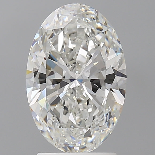 2.50 Carat Oval Shaped, Ideal Cut, F Color, VVS2 Clarity, IGI Certified Lab Grown Diamond