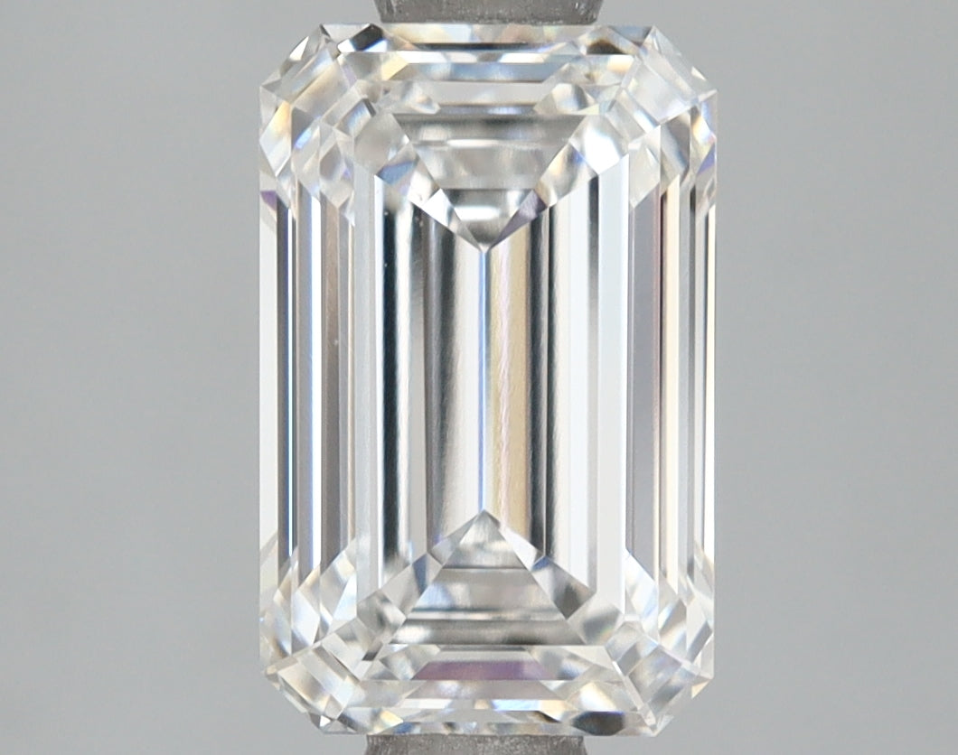2.54 Carat Emerald Shaped, Ideal Cut, E Color, VVS1 Clarity, IGI Certified Lab Grown Diamond