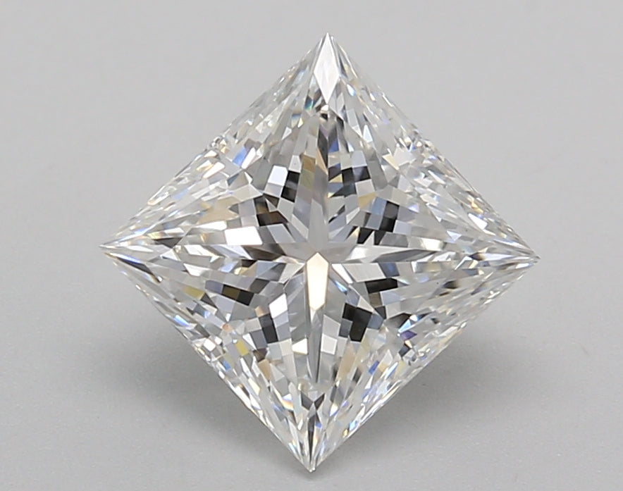 2.01 Carat Princess Shaped, Excellent Cut, E Color, VS1 Clarity, IGI Certified Lab Grown Diamond