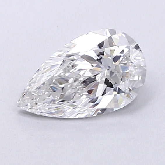 0.63 Carat Pear Shaped, Very Good Cut, D Color, VVS2 Clarity, IGI Certified Lab Grown Diamond