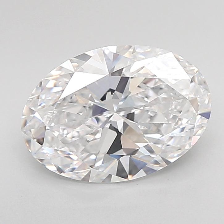 2.16 Carat Oval Shaped, Ideal Cut, D Color, VVS2 Clarity, IGI Certified Lab Grown Diamond