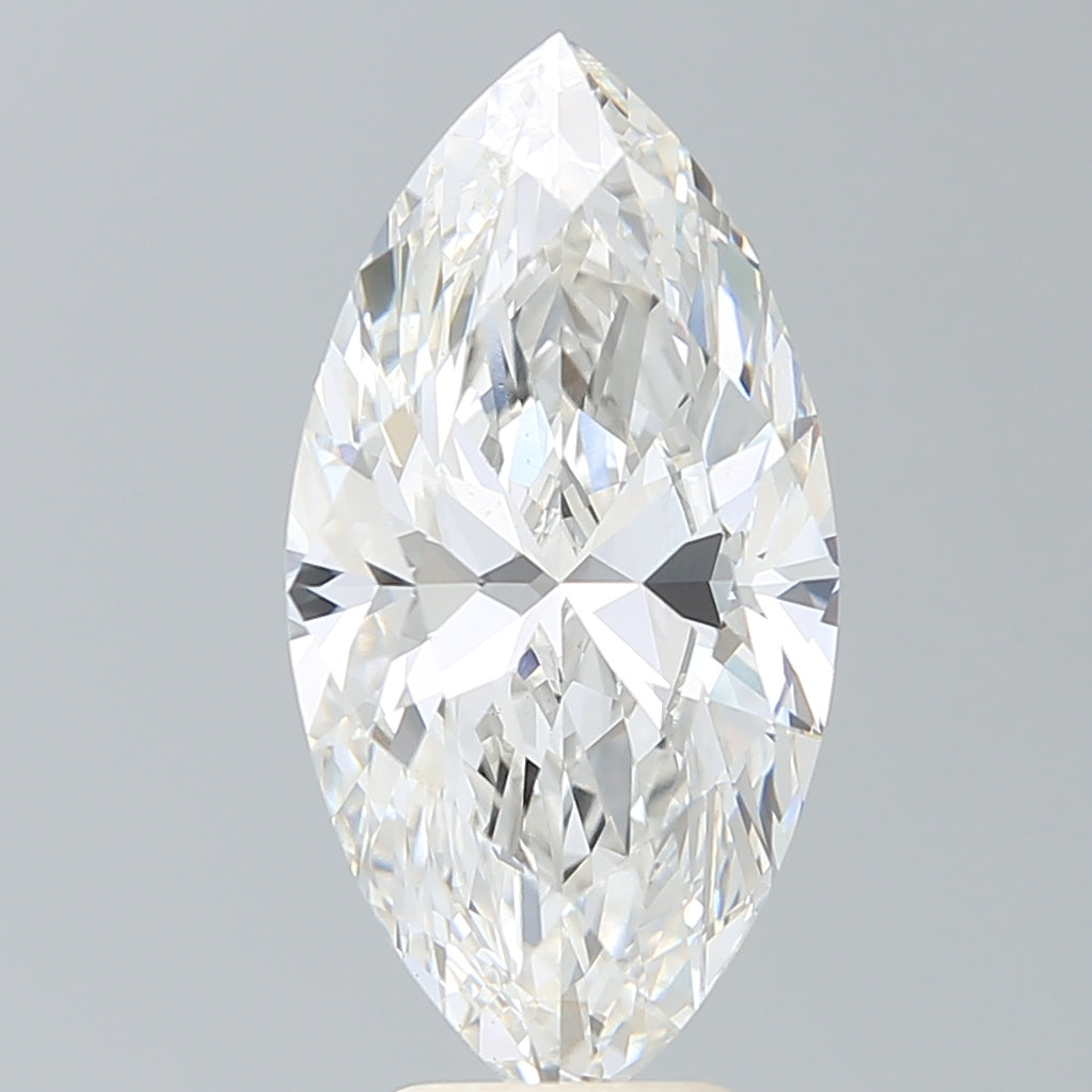 5.56 Carat Marquise Shaped, Ideal Cut, G Color, VVS2 Clarity, IGI Certified Lab Grown Diamond