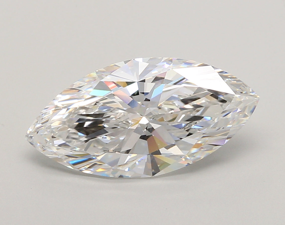 3.54 Carat Marquise Shaped, Ideal Cut, E Color, VVS1 Clarity, IGI Certified Lab Grown Diamond