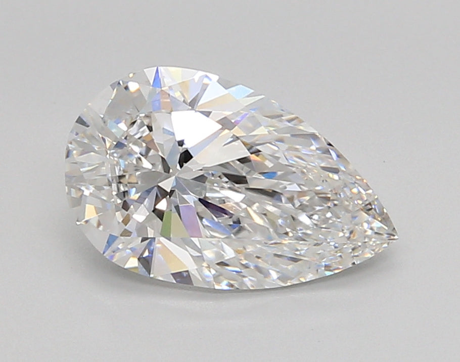 2.02 Carat Pear Shaped, Ideal Cut, E Color, VVS2 Clarity, IGI Certified Lab Grown Diamond