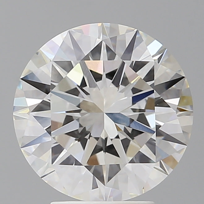 4.04 Carat Round Shaped, Excellent Cut, F Color, VVS2 Clarity, IGI Certified Lab Grown Diamond