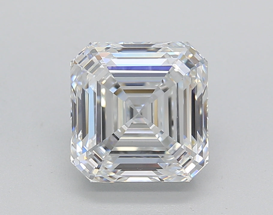 2.11 Carat Asscher Shaped, Ideal Cut, D Color, VS2 Clarity, IGI Certified Lab Grown Diamond