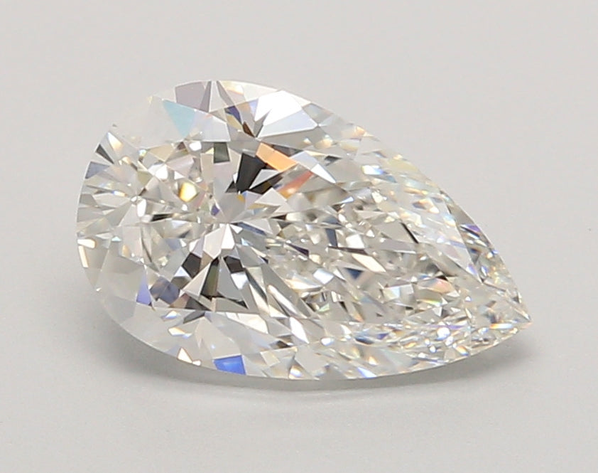 2.02 Carat Pear Shaped, Excellent Cut, F Color, VVS1 Clarity, IGI Certified Lab Grown Diamond