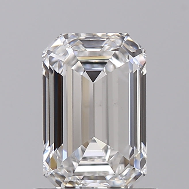 0.90 Carat Emerald Shaped, Ideal Cut, D Color, VS1 Clarity, IGI Certified Lab Grown Diamond