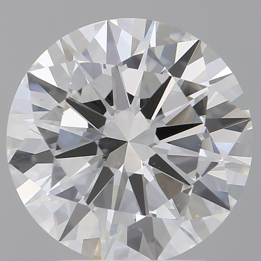2.95 Carat Round Shaped, Excellent Cut, E Color, VVS2 Clarity, IGI Certified Lab Grown Diamond