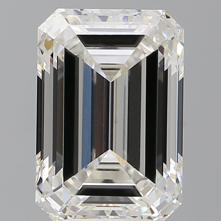 6.09 Carat Emerald Shaped, Ideal Cut, G Color, VVS2 Clarity, IGI Certified Lab Grown Diamond