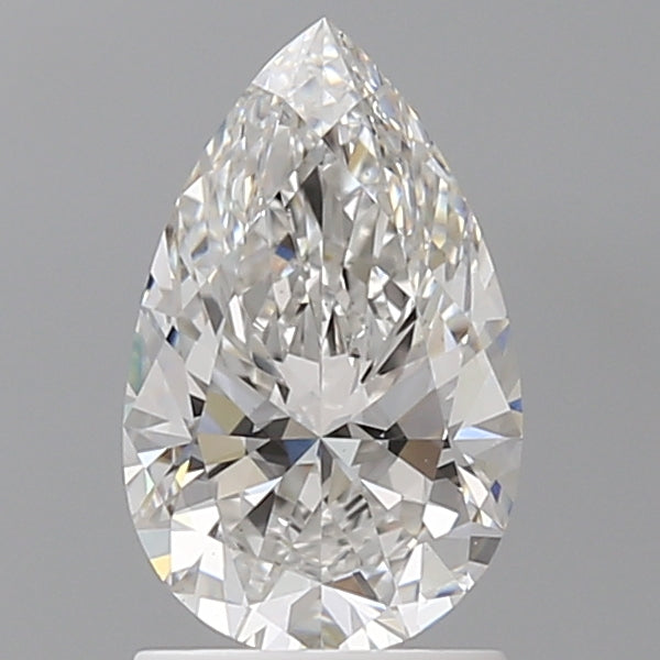 1.55 Carat Pear Shaped, Ideal Cut, F Color, VS1 Clarity, IGI Certified Lab Grown Diamond