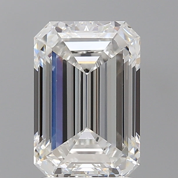 2.57 Carat Emerald Shaped, Ideal Cut, D Color, VVS2 Clarity, IGI Certified Lab Grown Diamond