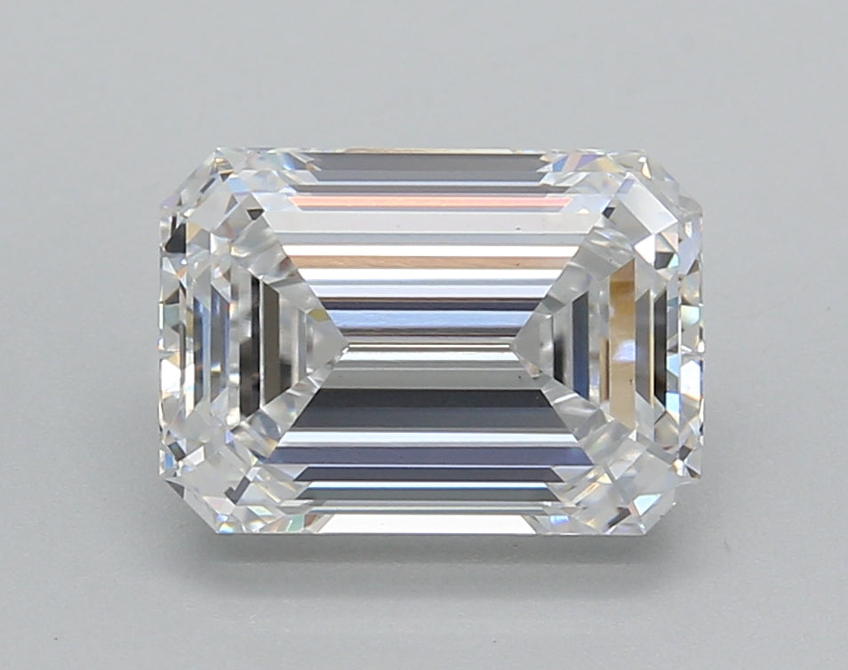 3.02 Carat Emerald Shaped, Excellent Cut, D Color, VS1 Clarity, IGI Certified Lab Grown Diamond