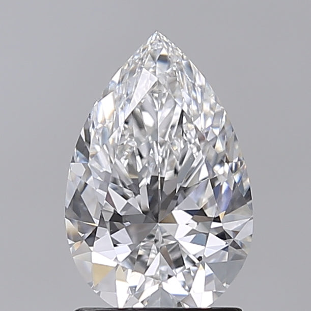 1.51 Carat Pear Shaped, Ideal Cut, D Color, VVS2 Clarity, IGI Certified Lab Grown Diamond