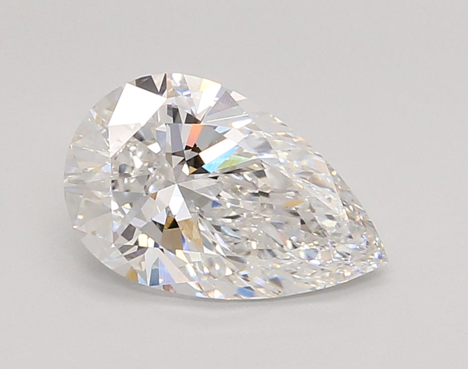 2.06 Carat Pear Shaped, Ideal Cut, D Color, VVS1 Clarity, IGI Certified Lab Grown Diamond