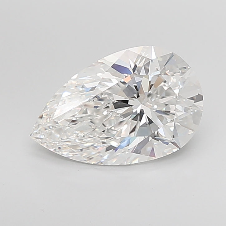 5.01 Carat Pear Shaped, Excellent Cut, E Color, VVS2 Clarity, IGI Certified Lab Grown Diamond