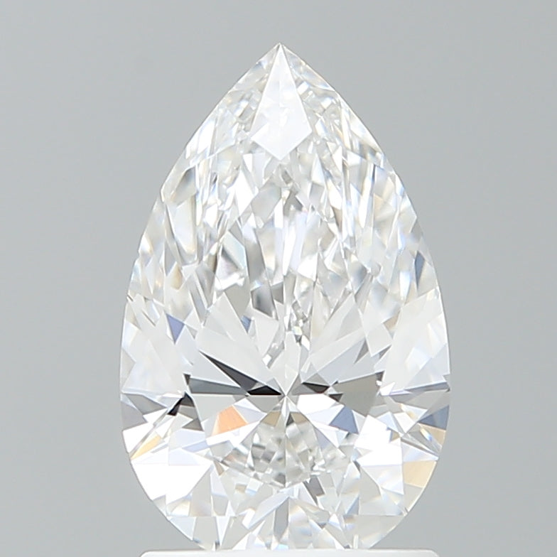 1.60 Carat Pear Shaped, Ideal Cut, D Color, VVS1 Clarity, IGI Certified Lab Grown Diamond