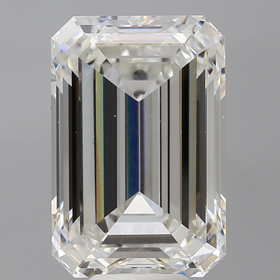 10.50 Carat Emerald Shaped, Ideal Cut, F Color, VVS2 Clarity, IGI Certified Lab Grown Diamond